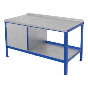 Heavy Duty Workbench Steel Top With Cupboard